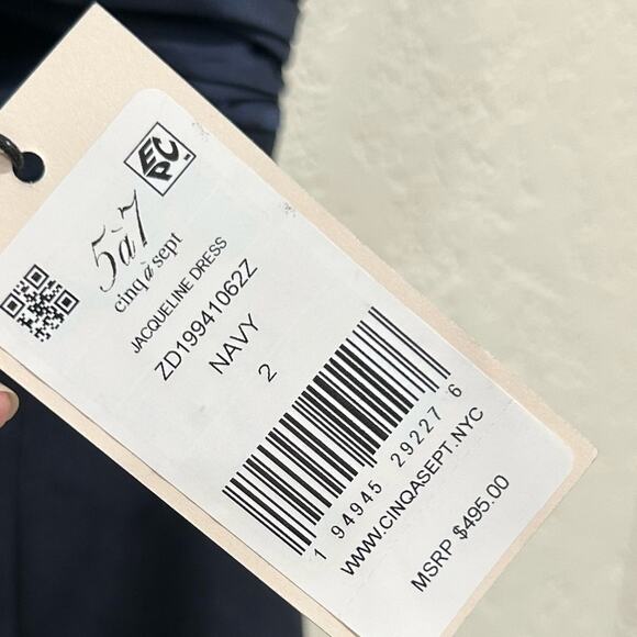 Cinq A’ Sept Jaqueline Navy Blue Mini Dress Womens size 2 - Picture 8 of 13